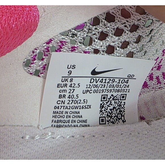 Nike ZoomX Vaporfly Next% 3 Vivid Purple Running Shoe DV4129-104 Men’s Size 9